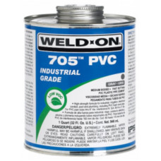Клей 473 мл для изделий из ПВХ в нап. питьевом водоснаб., Weld-On 705 (США) до 160 мм, в банке с кисточкой
